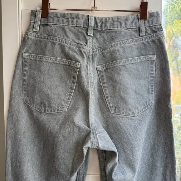 TOPSHOP Idol Mom jeans with twisted seams in light grey size W26 L30 - Picture 6 of 9